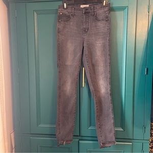 Madewell faded black high riser skinny jeans w stretch sz 26